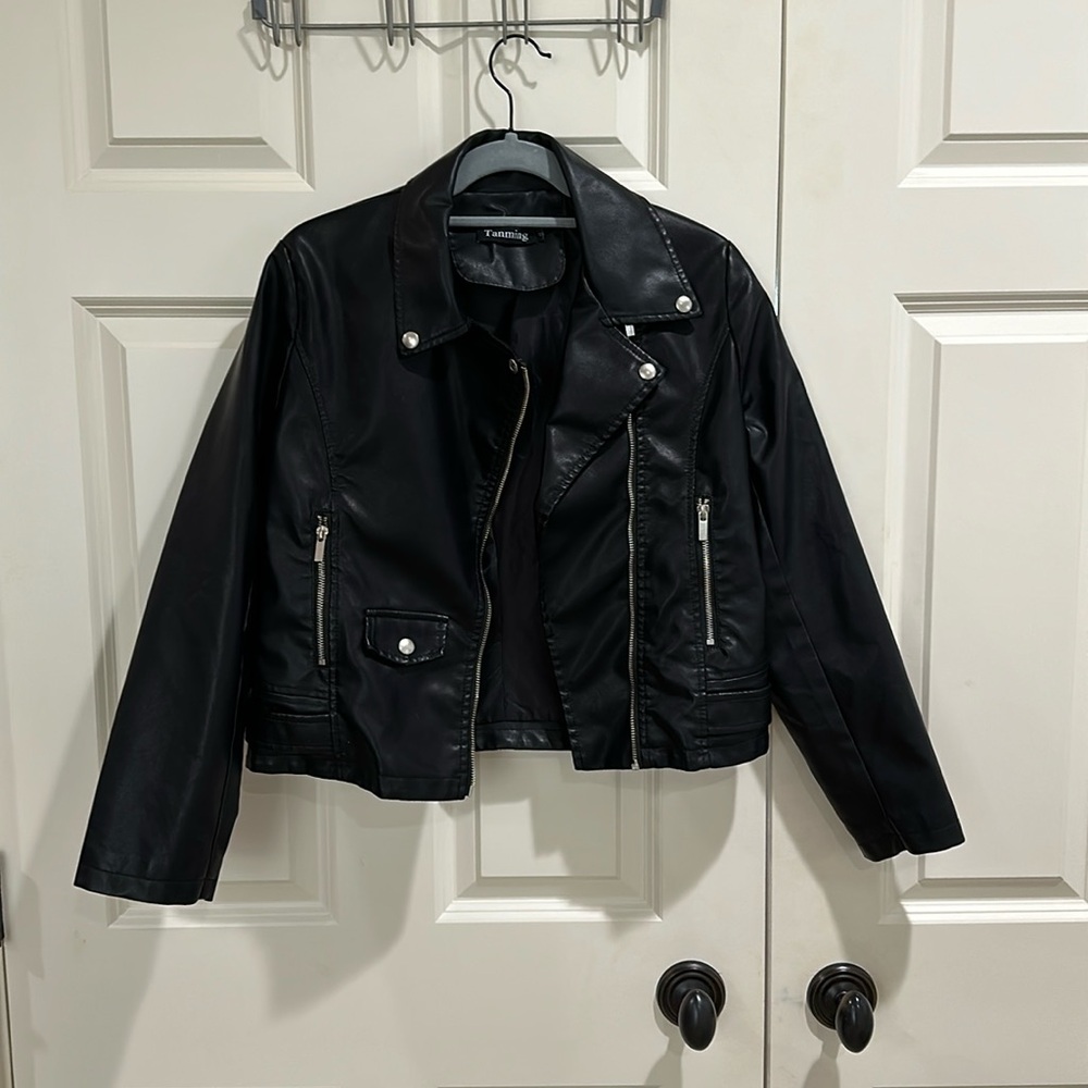 tanming leather jacket size S